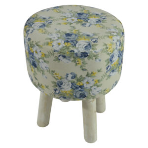 Wooden stool w/fabric cover