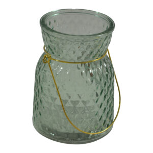 Glass candle holder w/hanger S dia 10x13.5cm