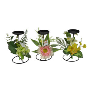 Candle holder w/ flower