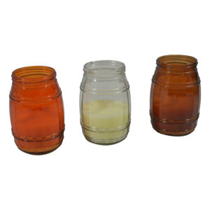 Glass jar w/ wax L dia 12x18cm