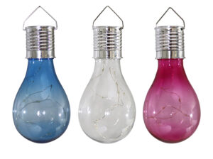 Plastic led light bulb light solar dia 7.5x15cm