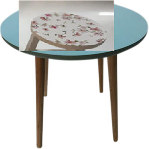 Wooden table print on top dia40x40cmH
