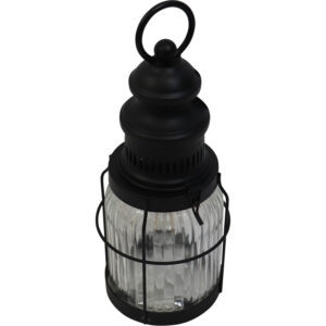 Metal lantern w/Led light bulb d.12x31cm