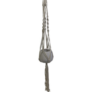 Ceramic flower pot w/cotton rope hanger 103cmL