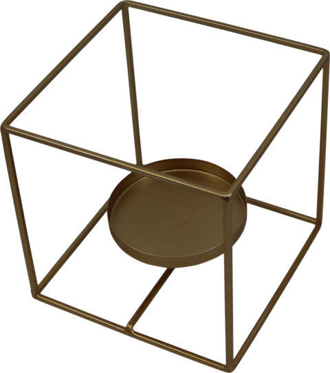 Metal pillar candle holder 16x16x16cm