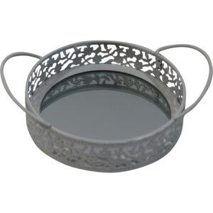Metal mirror tray 15.5x12x5cm