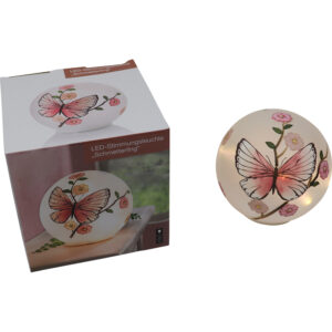 Glass ball w/Led d.15cm