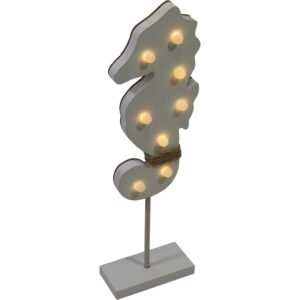 Mdf sea horse w/Led 9.5x4.5x31cm