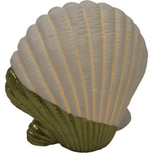Porcelain shell w/Led 12x8x12.5cm