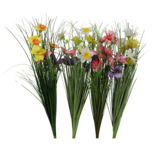 Grass spray w/flowers + butterflies 60cmL