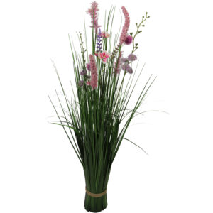 Grass bundle w/flowers 86cmH