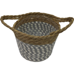 Cotton w/grass basket 28.5x18x17cm