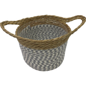 Cotton w/grass basket 33x20x18cm