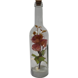 A22061439.JPG Glass Led bottle w/flowers d.7.2x29cm