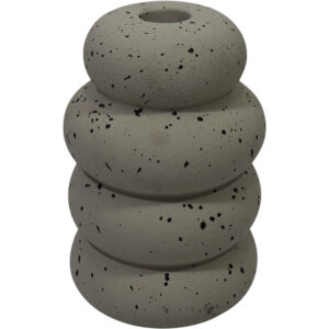 Cement taper candle holder d.10x15cm