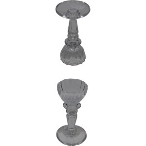 Glass taper/pillar candle holder d.10.5x20cm