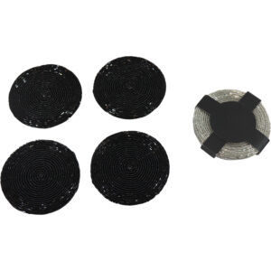 Coaster w/beads S/4