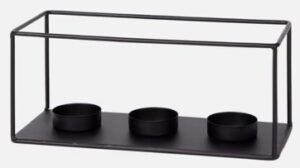 metal tea light holder rect. 20x10x10cm
