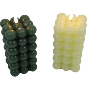 Paraffin Led candle 7.5x7.5x14.5cm