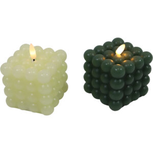 Paraffin Led candle 7.5x7.5x7.5cm