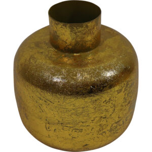Metal vase d.16x18cm