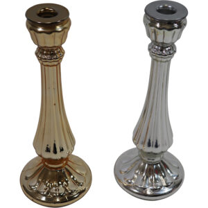 Glass taper candle holder d.11.5x30cm