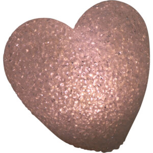Plastic heart w/Led 12x7.5x9.5cm