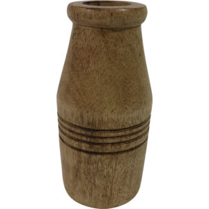 Mango wood vase d.6.5x15cm
