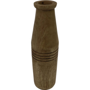 Mango wood vase d.6.5x25cm