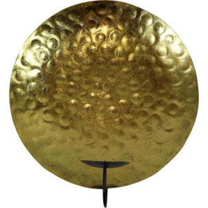 Metal wall pillar candle holder 38.5x41x17cm