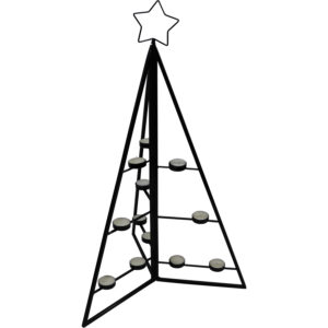 Metal foldable tea light holder tree 72cmH