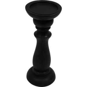Mango wood pillar candle holder d.10x25.5cm