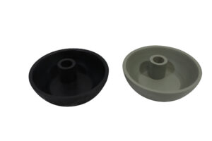 Cement taper candle holder d.15x4.8cm