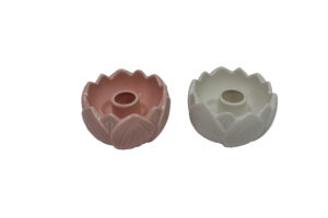 Porcelain taper candle holder d.10x6cm