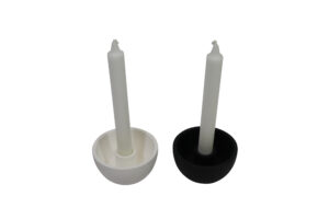Cement taper candle holder d.10x5.5cm