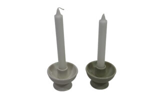 Porcelain taper candle holder d.9x7cm