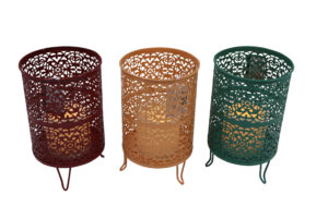 Metal lantern w/Led candle d.12.5x21cm