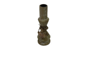 Mango wood taper candle holder d.7x22cm