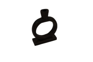 Mango wood taper candle holder 16x6x23cm