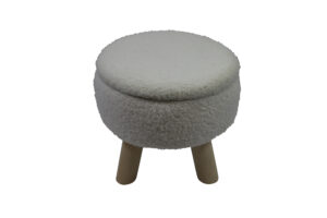 Teddy stool w/storage d.30x30cm