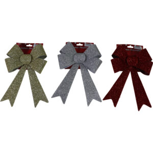 Tinsel pvc bow 22x31x5cm