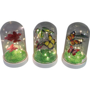 A20061750.JPG Plastic dome w/butterflies + Led dia 11x19cm