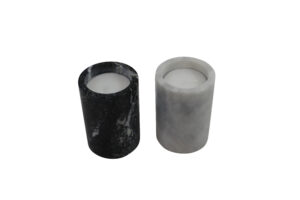 Marble tealight holder d.5x7.5cm
