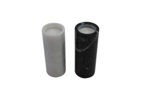 Marble tealight holder d.5x12.5cm