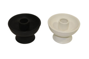 Ceramic taper candle holder d.9x6.5cm