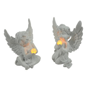 Polyresin angel w/ Led 17.5-18cmH