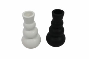 Ceramic taper candle holder d.6.5x12.5cm