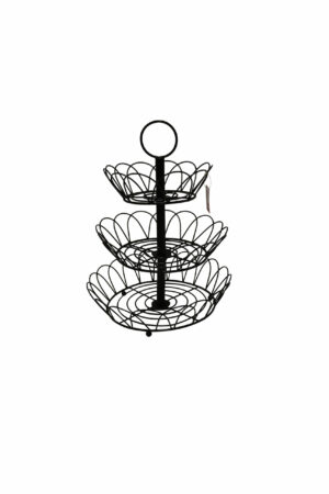 Metal basket 3-tier 33x33x43cm