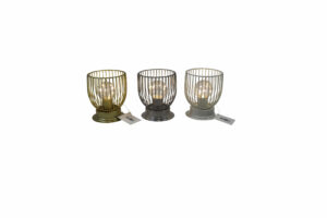 Metal lamp w/Led light bulb d.10x11.5cm