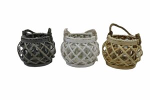 Rattan lantern S size: dia20x14cm